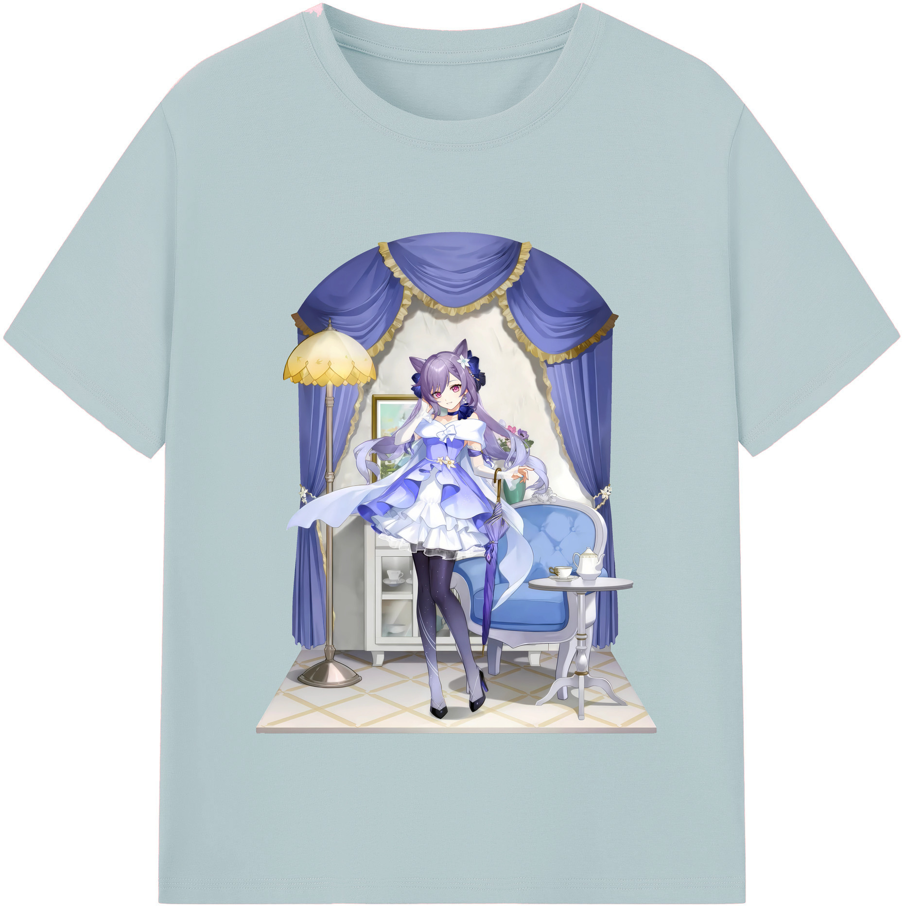げんし神 刻晴 こくせい genshin Kokusei 綿100％半袖Tシャツ（フロントプリント）